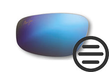 Carica l&#39;immagine nel visualizzatore di Gallery, Il prossimo nella guida ai colori delle lenti Maui Jim è Blue Hawaii. È una lente grigio neutro con uno specchio blu solido.