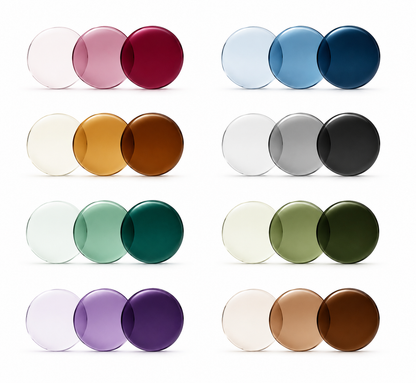 Colori disponibili per lenti fotocromatiche Transitions graduate: Ruby, Zaffiro, Ambra, Grigio, Smeraldo, Verde Grafite, Ametista e Marrone.
