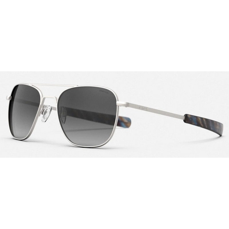 Occhiale da Sole Randolph, Modello: AVIATOR Colore: SatinSilverCoastalGray