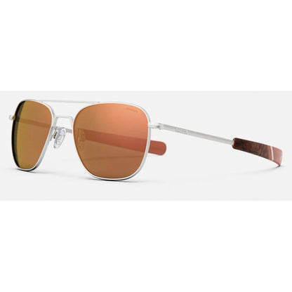 Occhiale da Sole Randolph, Modello: AVIATOR Colore: SatinSilverRoseGoldMirror