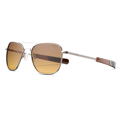 Occhiale da Sole Randolph, Modello: AVIATOR22K Colore: ChocolateGoldCapeSand