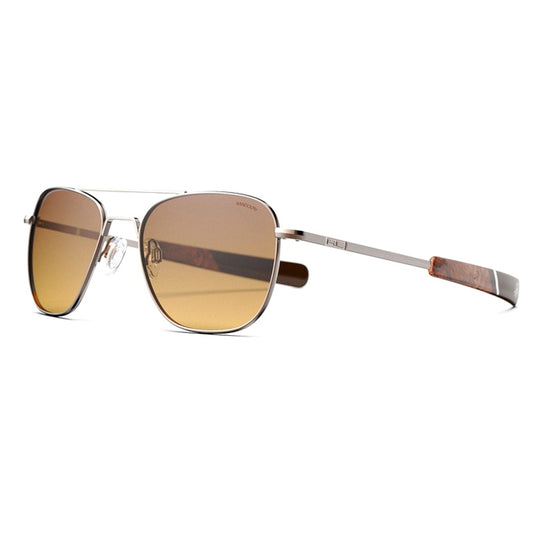 Occhiale da Sole Randolph, Modello: AVIATOR22K Colore: ChocolateGoldCapeSand