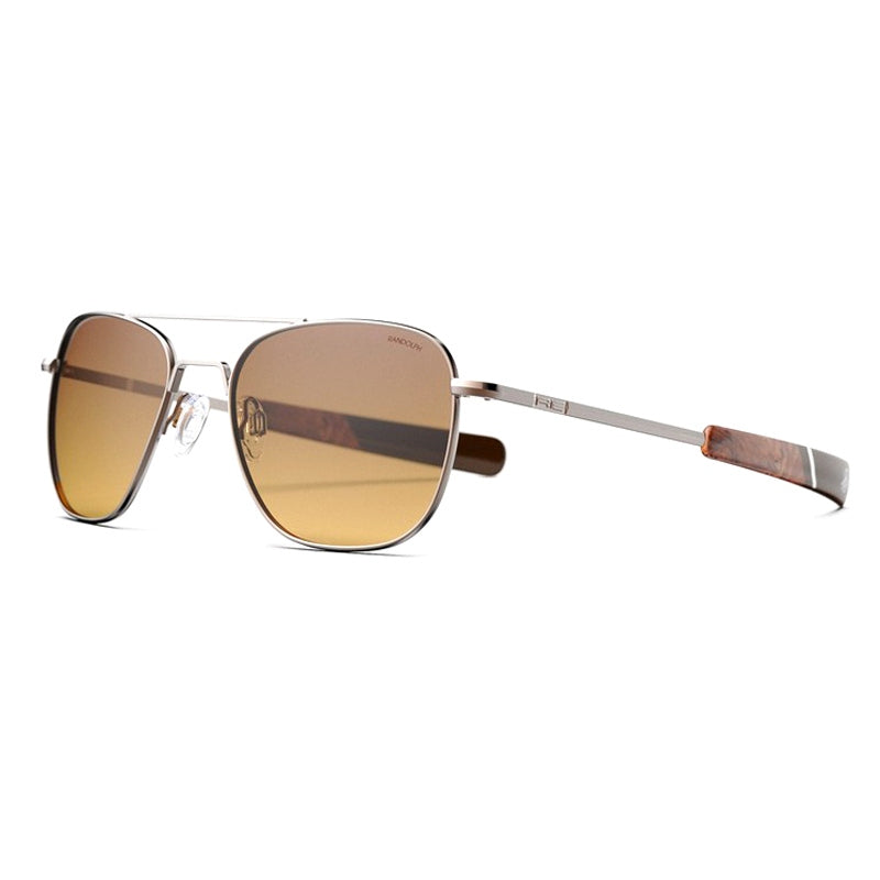 Occhiale da Sole Randolph, Modello: AVIATOR22K Colore: ChocolateGoldCapeSandPolarized