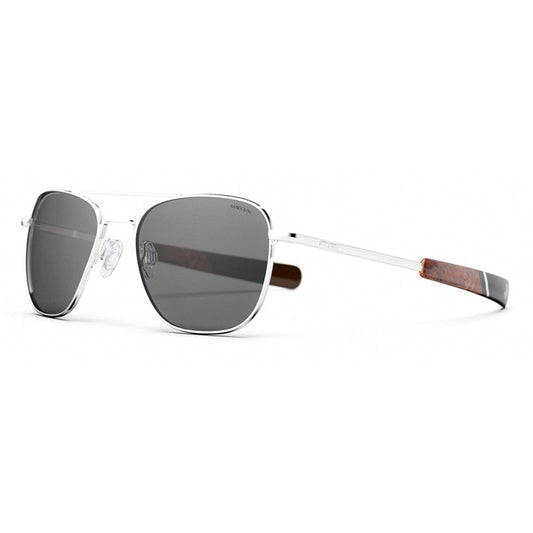 Occhiale da Sole Randolph, Modello: AVIATOR23K Colore: WhiteGoldAmericanGraywithJetwayTemples