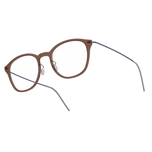 LINDBERG 6506 Front: C02M (Semi-transparent matte Brown) / BasicTemple: U13 (Matt Dark Blue)